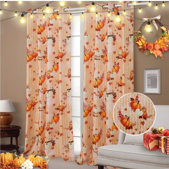 Other - NWT - Fall Curtains 2 Panels 52”W x 95”L